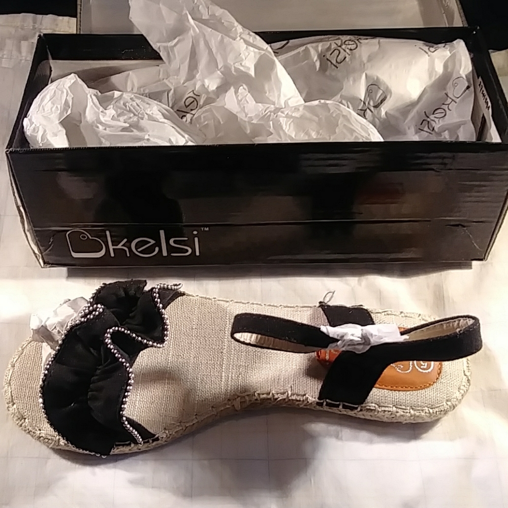 Kelsi Flats straps suede espadrilles US 5